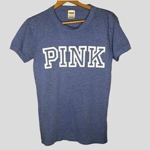 PINK VICTORIA Secrets T-shirt, Blue Size XS